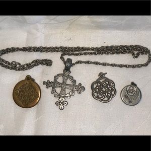 Renaissance pendants and necklace